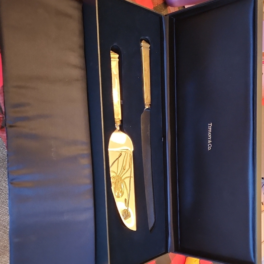 Tiffany & Co. Silver Cake Knife Set